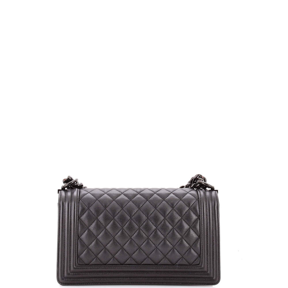 Chanel Old Medium So Black Boy Flap Bag Quilted Caviar - Picture 4 of 7